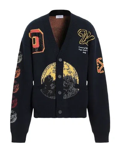 Off-white Off White Moon Phase Cardigan In Blue