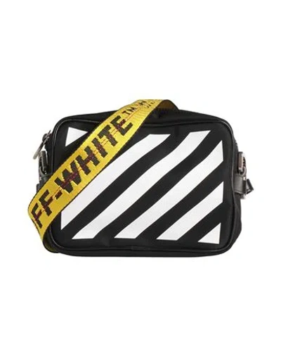 Off-white Man Cross-body Bag Black Size - Polyamide, Acrylic, Polyester, Soft Leather