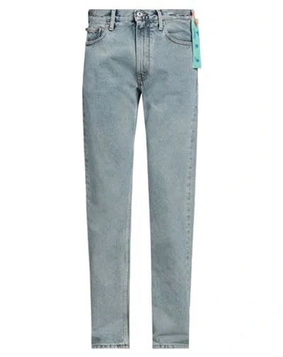 Off-white Man Denim Pants Blue Size 30 Cotton