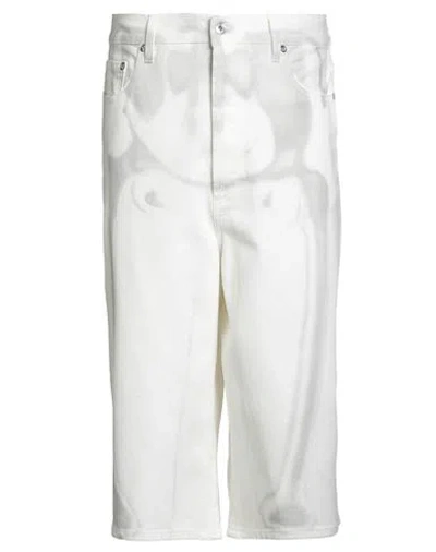 Off-white Man Denim Shorts White Size 31 Cotton