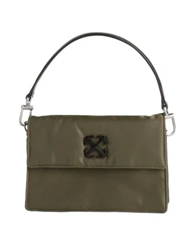 Off-white Man Handbag Military Green Size - Textile Fibers, Leather In Green