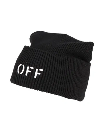 Off-white Man Hat Black Size Onesize Cotton, Cashmere