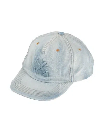 Off-white Man Hat Blue Size Onesize Cotton