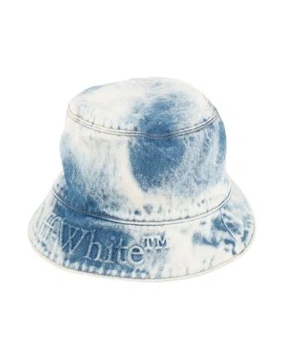 Off-white Man Hat Blue Size Onesize Cotton
