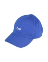 Off-white Man Hat Bright Blue Size M Cotton