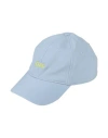 Off-white Man Hat Sky Blue Size L Virgin Wool, Elastane In Blue