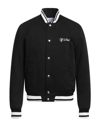 OFF-WHITE OFF-WHITE MAN JACKET BLACK SIZE 40 COTTON