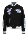 Off-white Off White Men Eagle Wool Varsity Jacket In Black