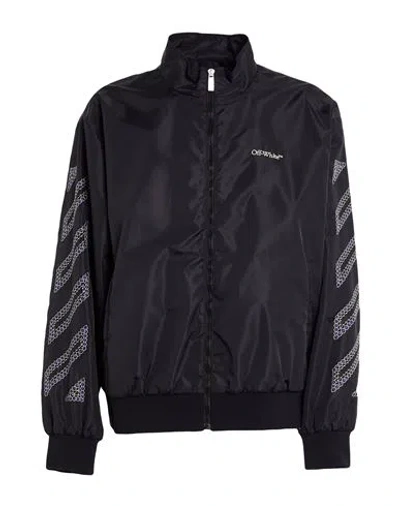 Off-white Man Jacket Black Size L Polyamide, Polyester, Elastane