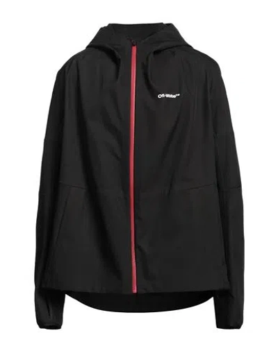 OFF-WHITE OFF-WHITE MAN JACKET BLACK SIZE L POLYESTER