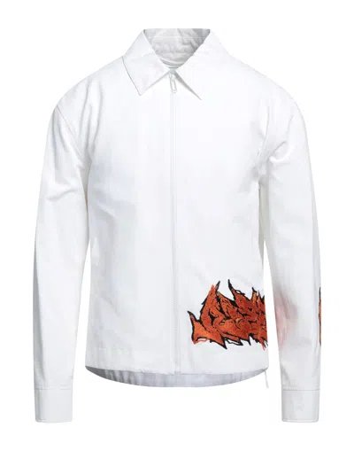 Off-white Long-sleeved Jacket In White