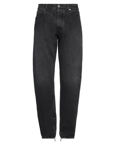 OFF-WHITE OFF-WHITE MAN JEANS BLACK SIZE 34 COTTON