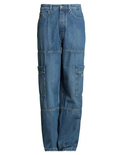 Off-white Man Jeans Blue Size 32 Cotton
