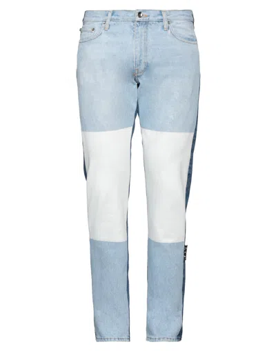 Off-white Man Denim Pants Blue Size 34 Cotton