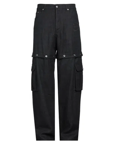 OFF-WHITE OFF-WHITE MAN PANTS BLACK SIZE 35 LINEN