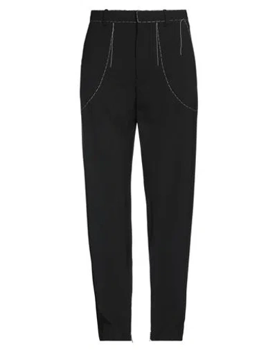 Off-white Man Pants Black Size 34 Polyester, Virgin Wool, Elastane