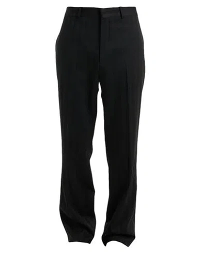 Off-white Man Pants Black Size 34 Virgin Wool, Elastane