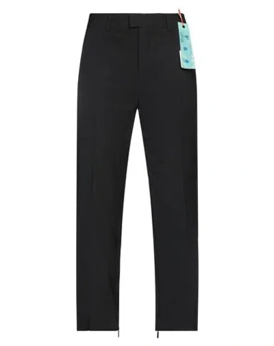 Off-white Man Pants Black Size 36 Polyester, Virgin Wool, Elastane