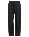 Off-white Man Pants Black Size 38 Cotton, Silk In Black