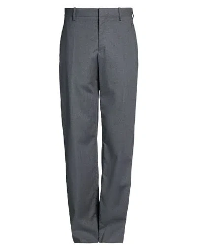 Off-white Man Pants Grey Size 30 Wool In Gray