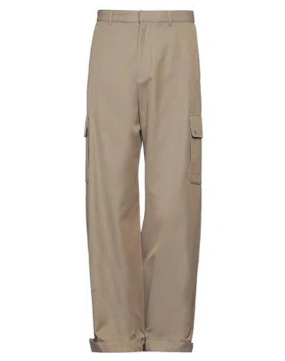 OFF-WHITE OFF-WHITE MAN PANTS KHAKI SIZE 36 WOOL, COTTON