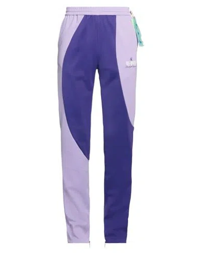 Off-white Man Pants Lilac Size L Polyamide, Cotton, Elastane In Purple