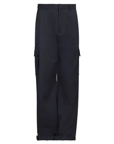 Off-white Man Pants Midnight Blue Size 30 Wool, Cotton