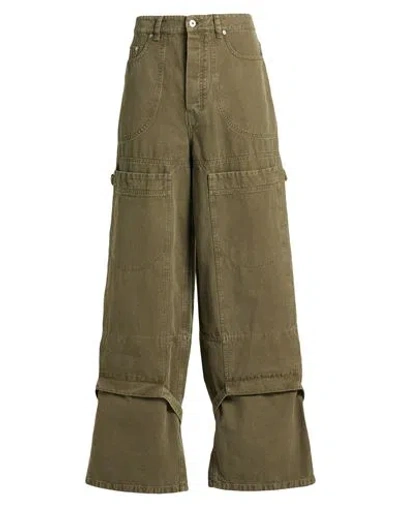 Off-white Man Pants Military Green Size 30 Cotton