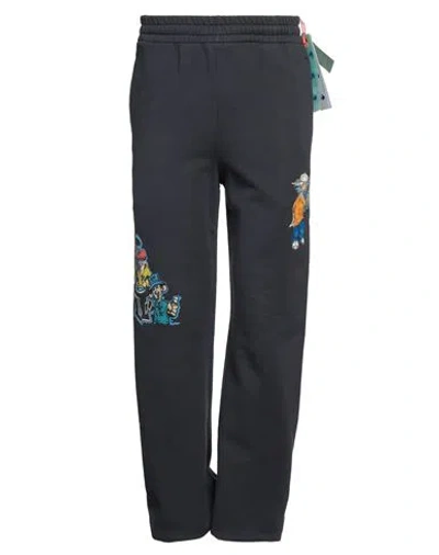 Off-white Man Pants Navy Size M Cotton, Polyester