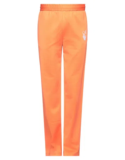 Off-white Man Pants Orange Size S Polyamide, Cotton, Elastane