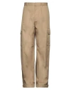 Off-white Man Pants Sand Size 36 Cotton In Beige