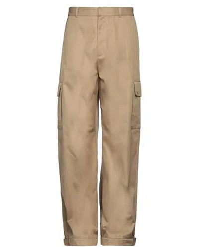 Off-white Man Pants Sand Size 36 Cotton In Neutral