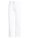 Off-white Man Pants White Size L Cotton, Elastane