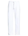 Off-white Man Pants White Size L Cotton, Elastane