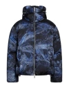 Off-white Monogram Patterned Sierra Leone Puffer Jacket In Blue