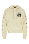 Off-white Logo-print Drawstring Hoodie In Brown