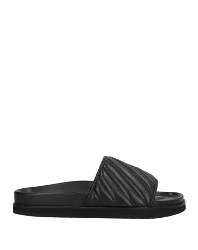 Off-white Man Sandals Black Size 9 Leather