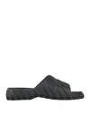 Off-white Embossed Exploration Sliders In Black