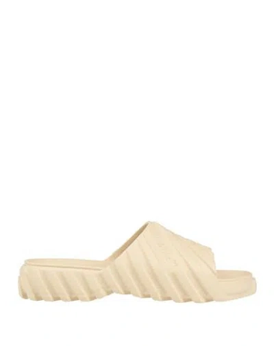OFF-WHITE OFF-WHITE MAN SANDALS IVORY SIZE 7 RUBBER