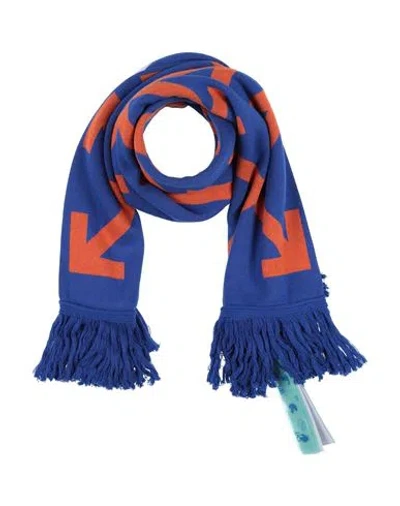 Off-white Man Scarf Blue Size - Acrylic, Cotton, Viscose, Wool