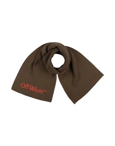 OFF-WHITE OFF-WHITE MAN SCARF MILITARY GREEN SIZE - VIRGIN WOOL