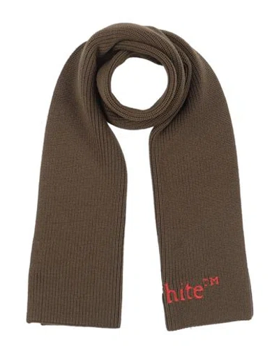 OFF-WHITE OFF-WHITE MAN SCARF MILITARY GREEN SIZE - VIRGIN WOOL