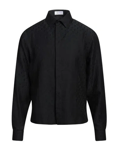 Off-white Man Shirt Black Size Xl Silk, Cotton