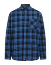 Off-white Plaid Check-pattern Flannel Overshirt In Blue