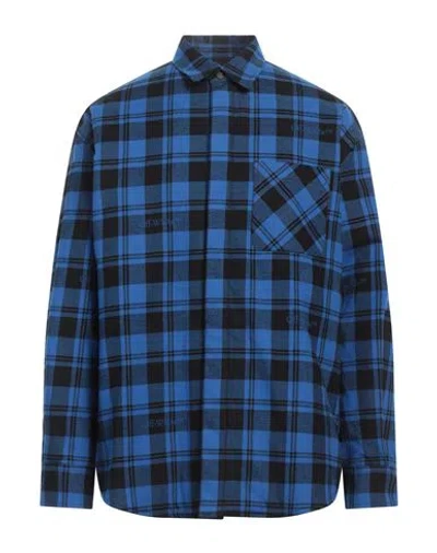 OFF-WHITE OFF-WHITE MAN SHIRT BLUE SIZE L COTTON