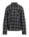 Off-white Flannel Shirt Check Pattern Logo In Gray