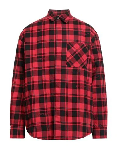 Off-white Man Shirt Red Size S Cotton
