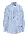 Off-white Man Shirt Sky Blue Size S Cotton In Blue