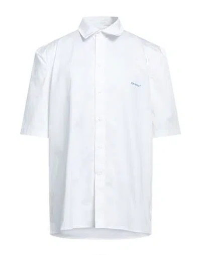 Off-white Man Shirt White Size Xs Cotton