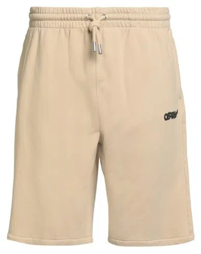 Off-white Man Shorts & Bermuda Shorts Beige Size L Cotton In Pink